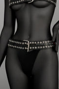 Cinto de Cintura com Ilhós Iron Empress Dominatrix