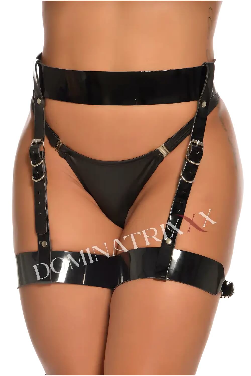 Vicky Vinyl Leg Harness Garter