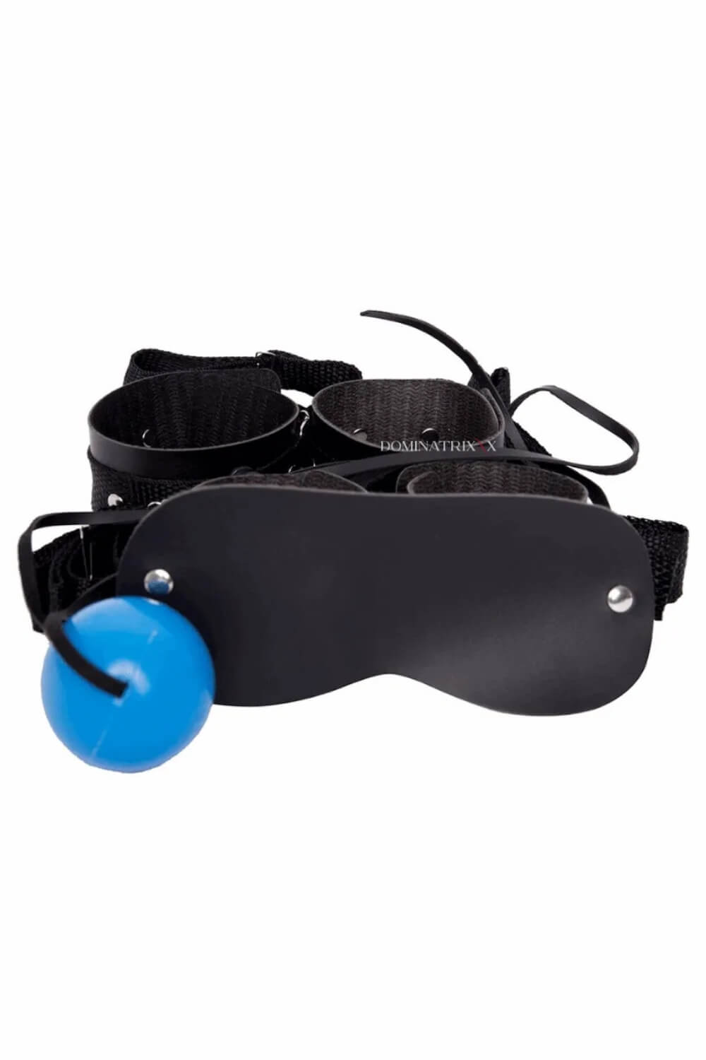 Kit Bondage Algemas, Tornozeleiras, Venda e Mordaça