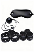 Bondage Kit Handcuffs, Ankle Cuffs, Blindfold, and Gag