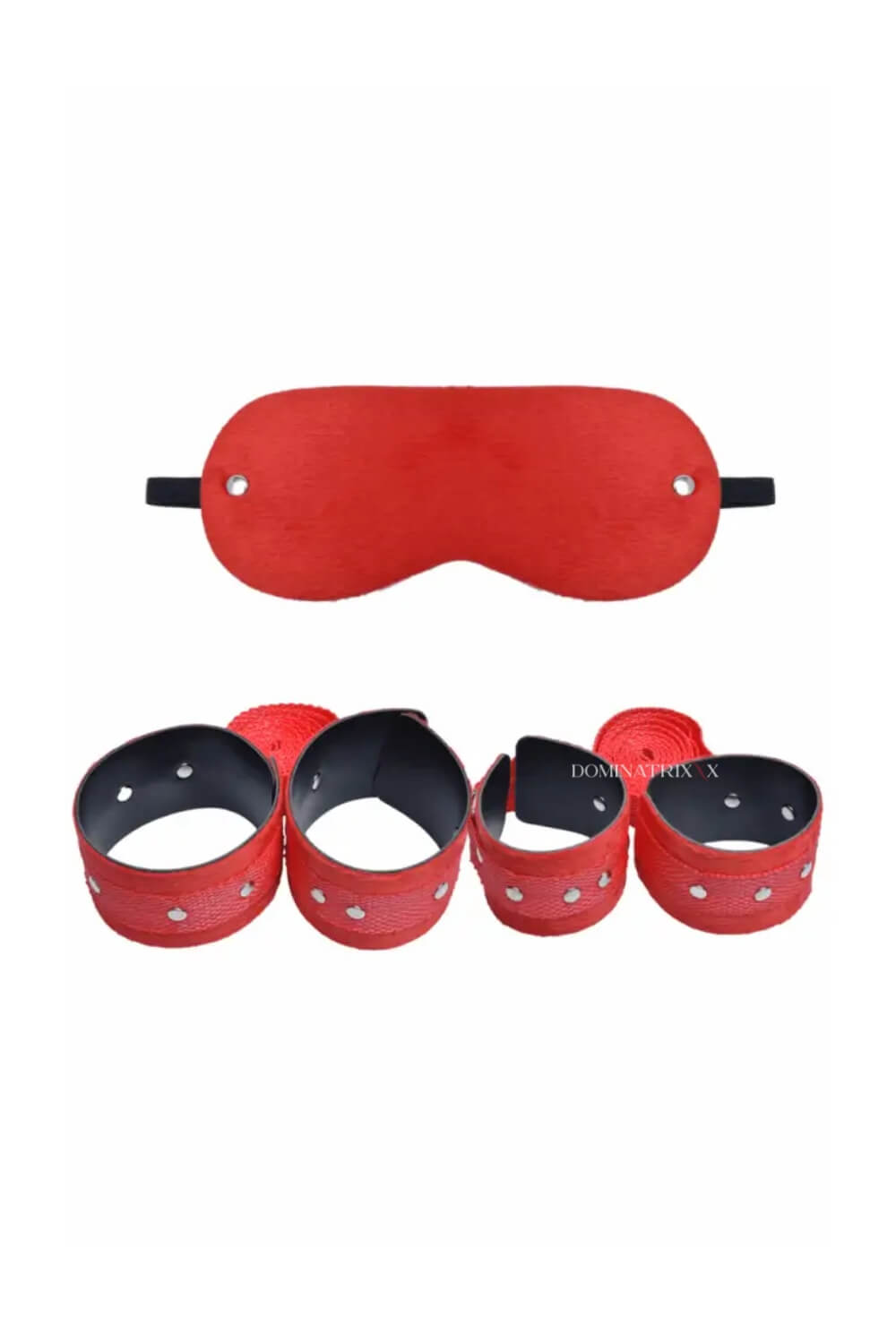 Kit Bondage Algemas, Tornozeleiras e Venda Pelúcia